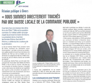 article de presse BTP rhone